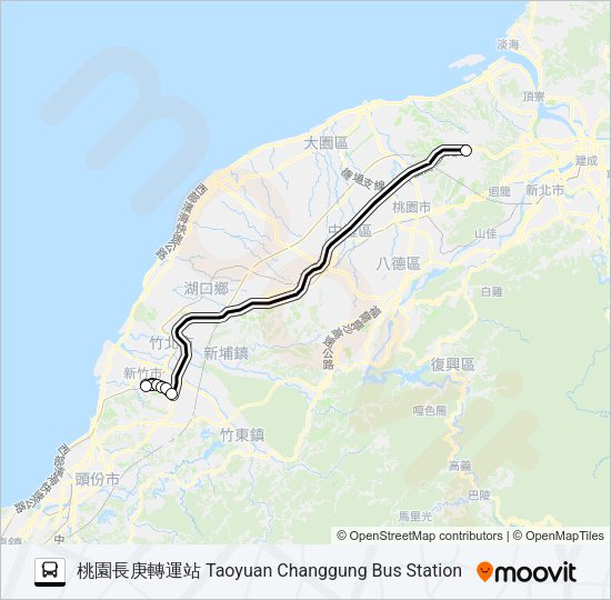 巴士1865的線路圖