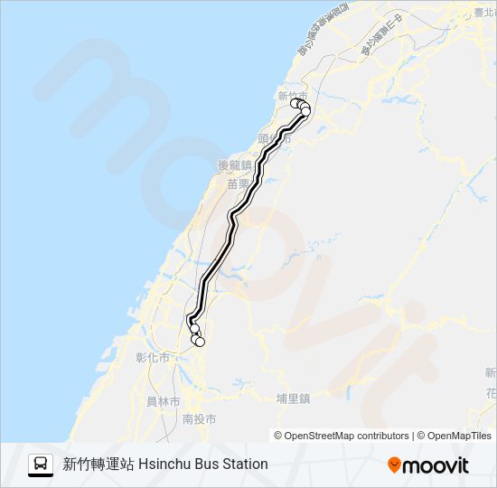 巴士1866的線路圖