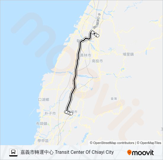 巴士1870的線路圖