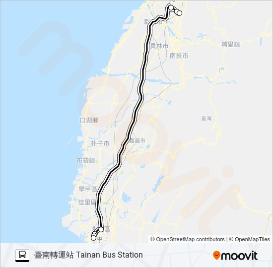 1871 bus Line Map