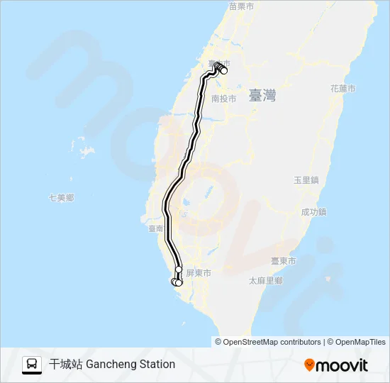 1872 Bus Line Map
