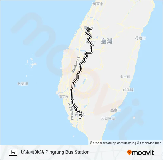 巴士1873的線路圖