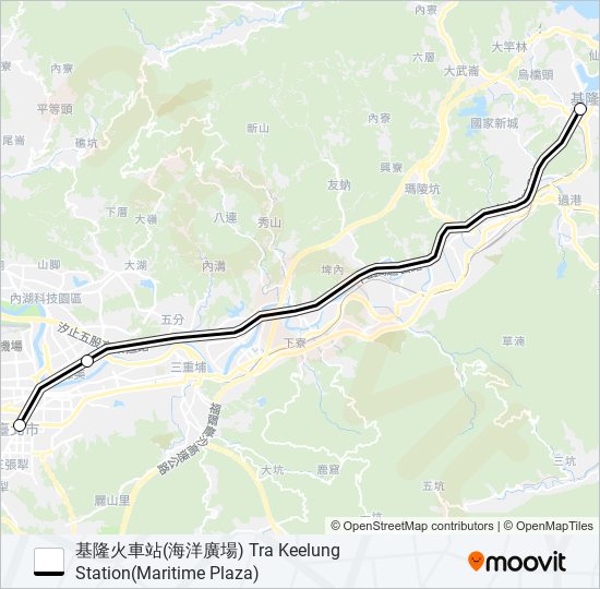 1800A bus Line Map