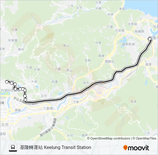 1801A Bus Line Map