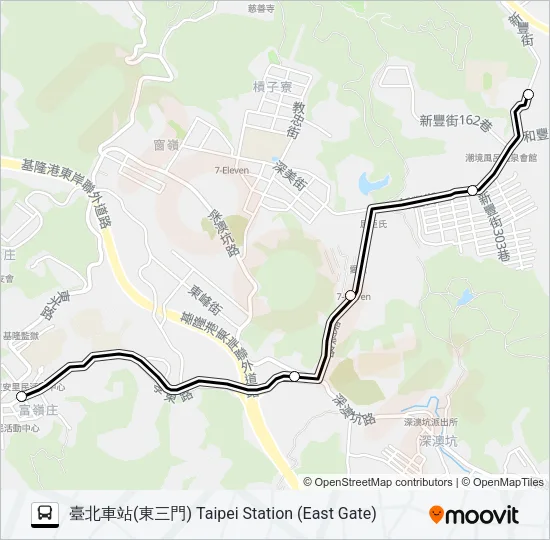 巴士1813G的線路圖