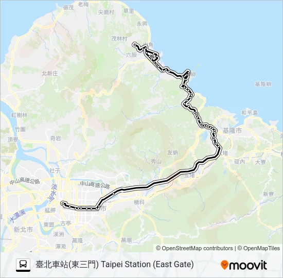 巴士1815A的線路圖