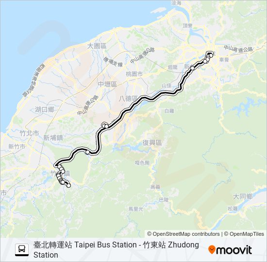 1820B bus Line Map