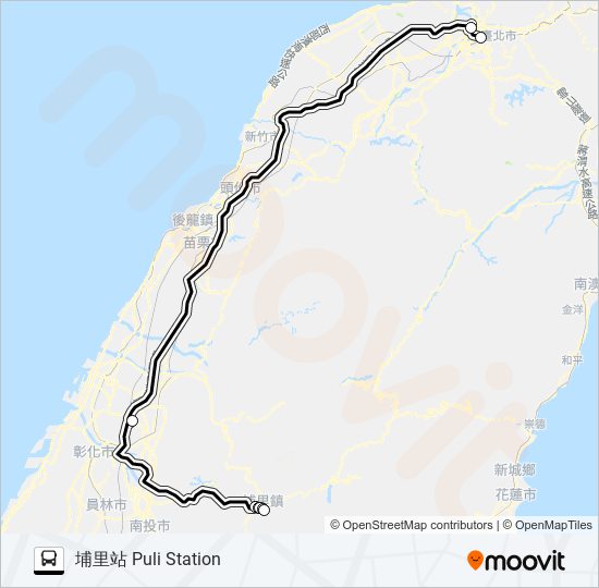1832A bus Line Map