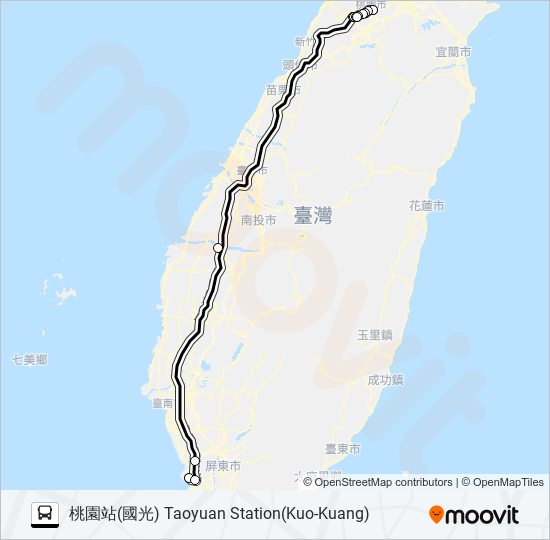 1862A bus Line Map