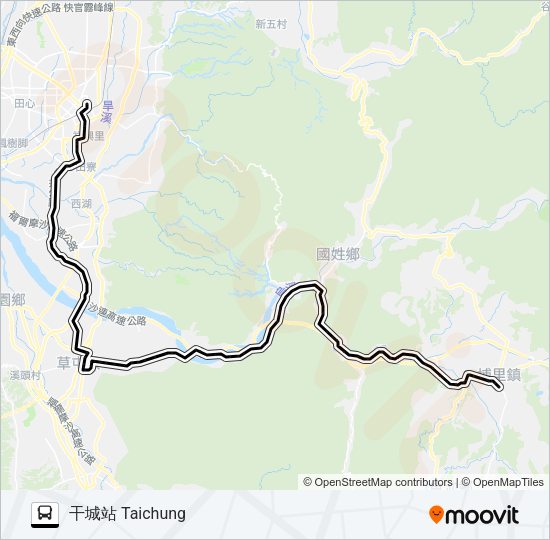 巴士6899A的線路圖