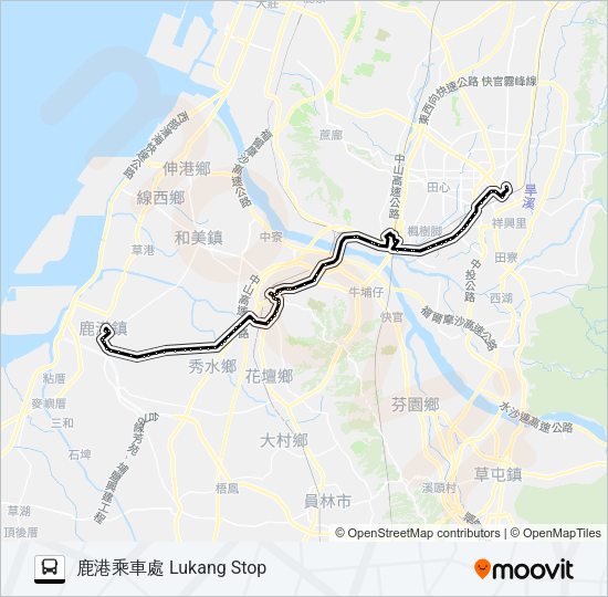 巴士6933的線路圖