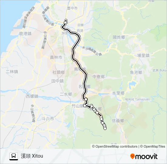 巴士6883A的線路圖
