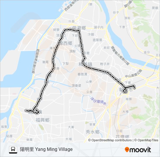 6902A bus Line Map