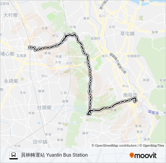 巴士6925A的線路圖