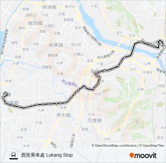 巴士6933A的線路圖