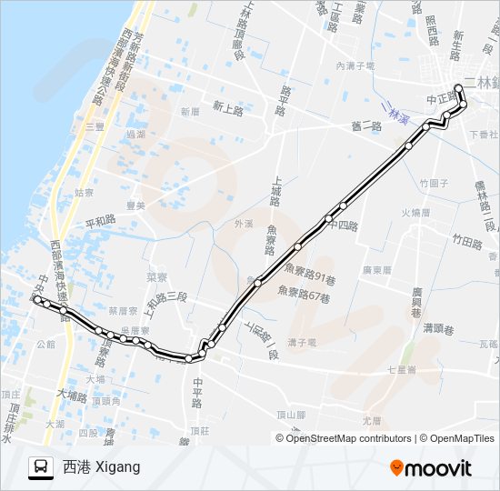 巴士6712的線路圖