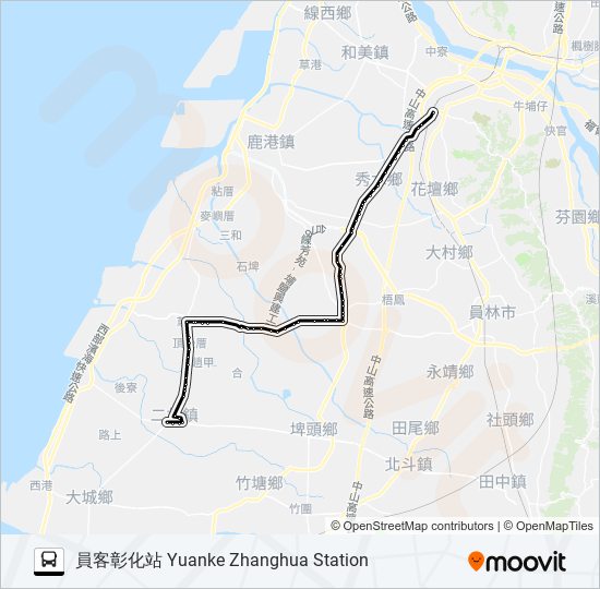 6713 bus Line Map