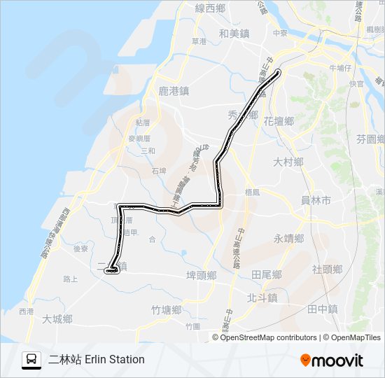 6713 bus Line Map