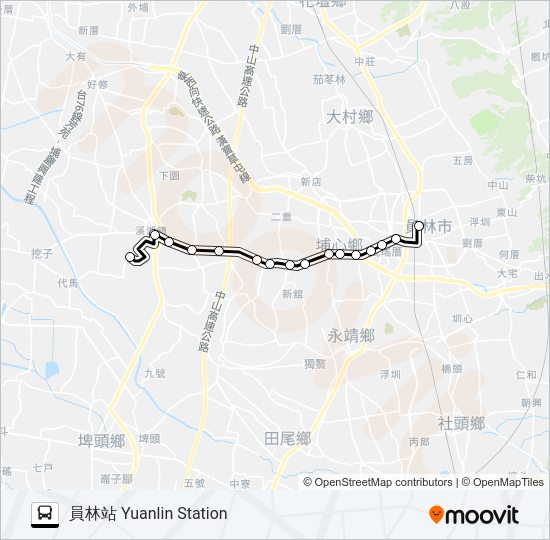 巴士6703A的線路圖