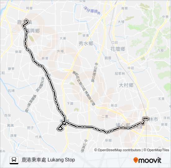 巴士6705B的線路圖