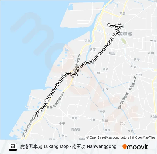 6708A Bus Line Map