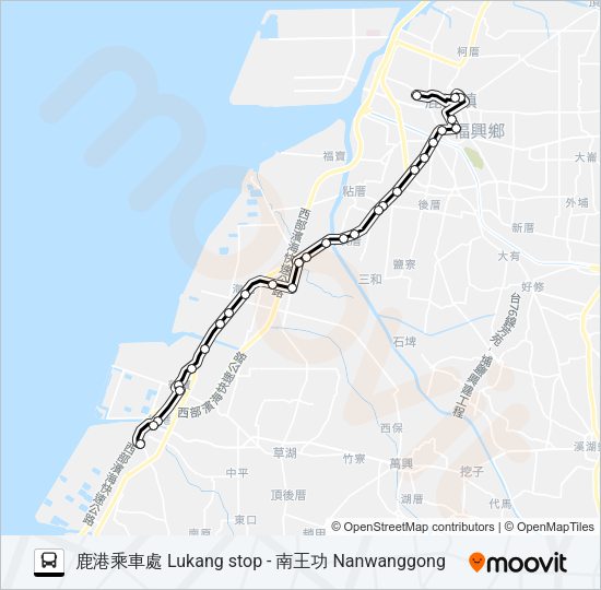 巴士6708A的線路圖
