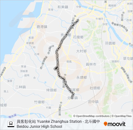 6716A bus Line Map