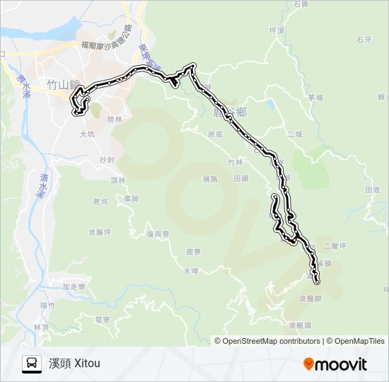 6719A bus Line Map