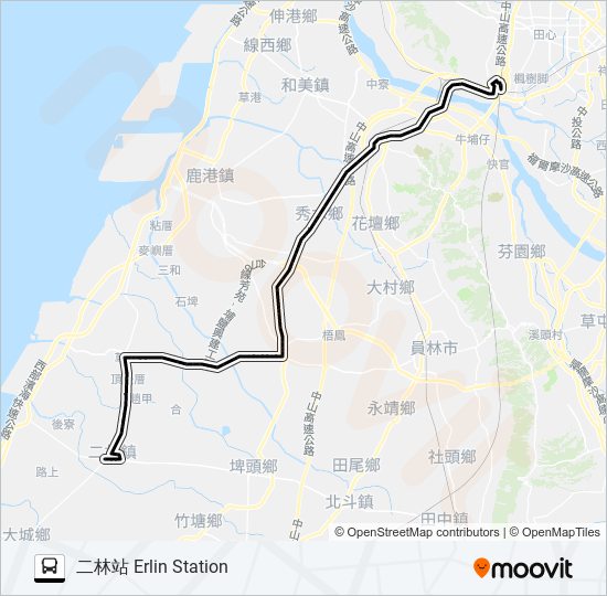 6736A bus Line Map