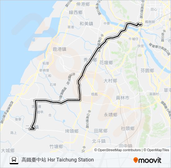 6736A bus Line Map