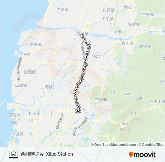 巴士6880A的線路圖