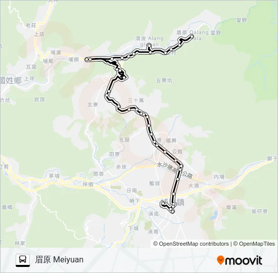 巴士6651的線路圖