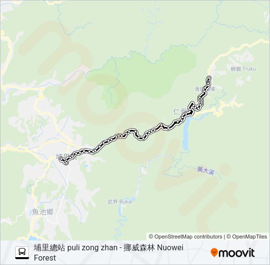 巴士6664的線路圖