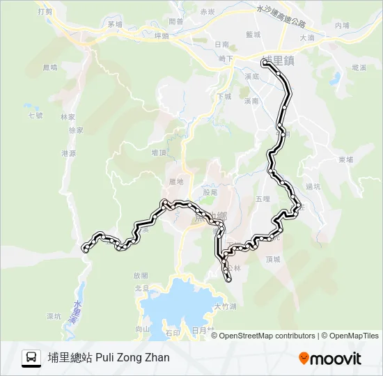 巴士6665的線路圖