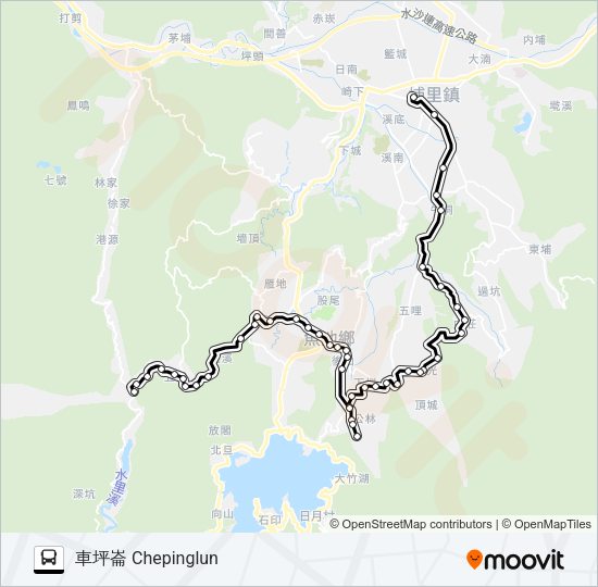 巴士6665的線路圖