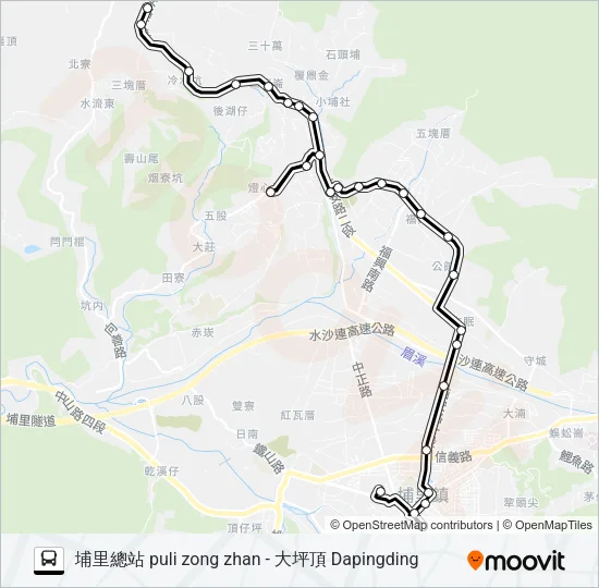 6650A Bus Line Map