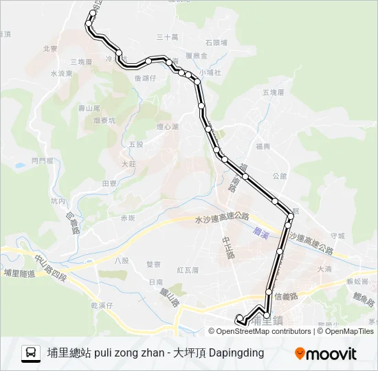 6650B Bus Line Map