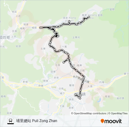 巴士6651C的線路圖