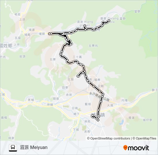 巴士6651C的線路圖