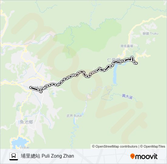 巴士6661A的線路圖