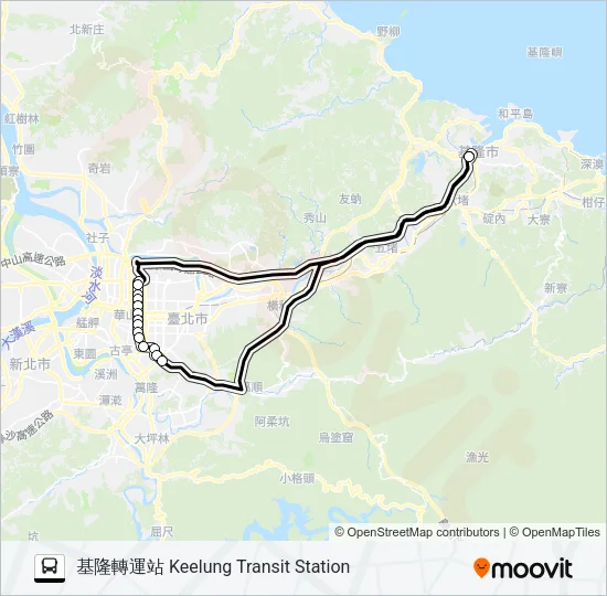 1550A Bus Line Map