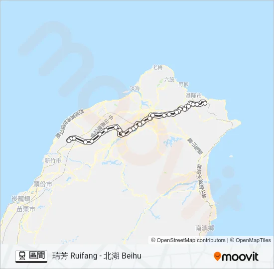 區間 Train Line Map