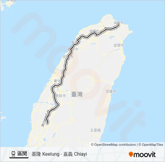 區間 Train Line Map