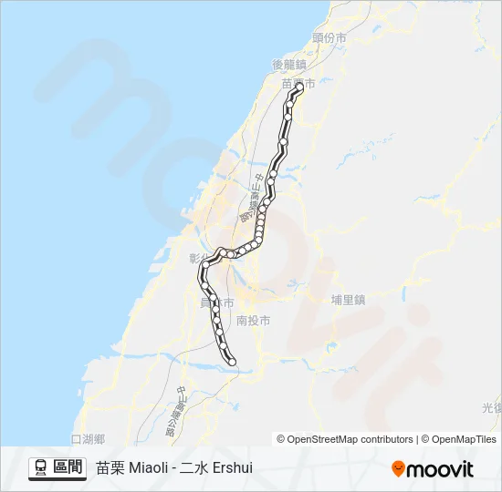 區間 Train Line Map