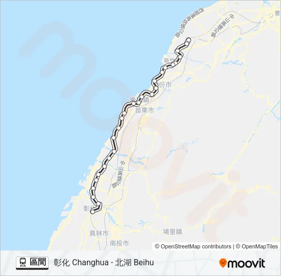 區間 Train Line Map