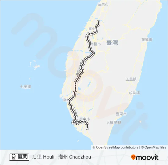區間 Train Line Map