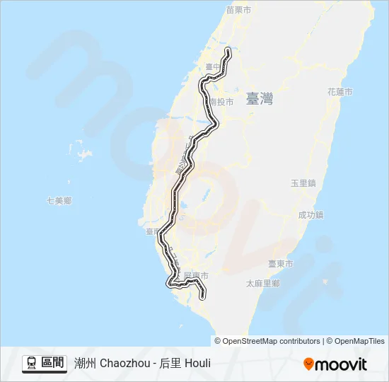區間 Train Line Map