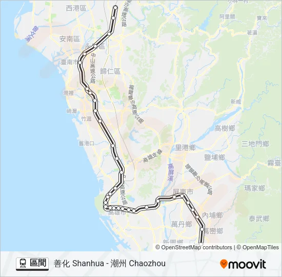 區間 Train Line Map