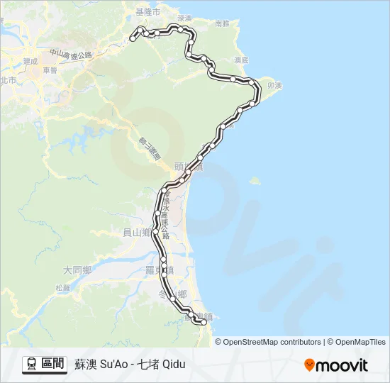 區間 Train Line Map