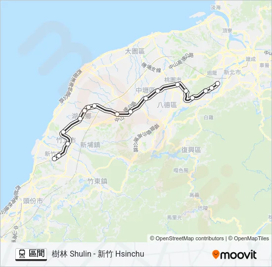 區間 Train Line Map